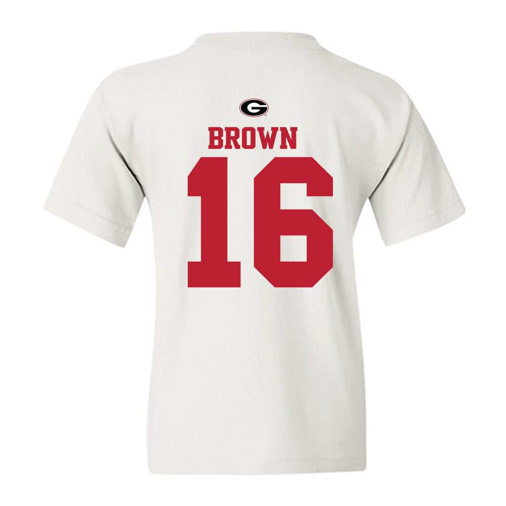Georgia - NCAA Baseball : Zachary Brown - Fashion Shersey Youth T-Shirt-1