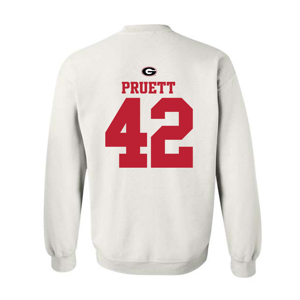 Georgia - NCAA Baseball : Brad Pruett - Fashion Shersey Crewneck Sweatshirt-1