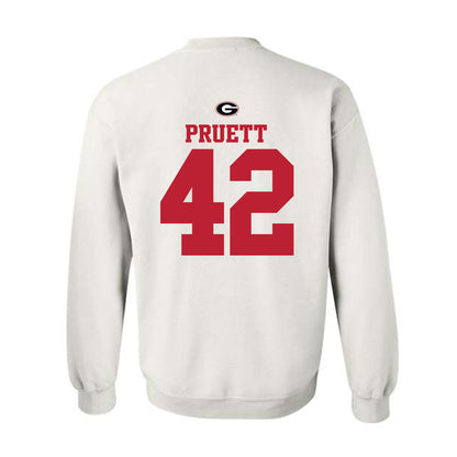 Georgia - NCAA Baseball : Brad Pruett - Fashion Shersey Crewneck Sweatshirt-1
