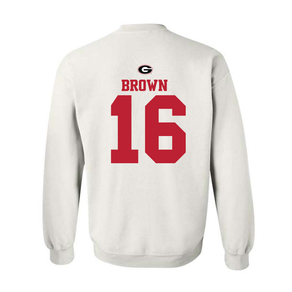 Georgia - NCAA Baseball : Zachary Brown - Fashion Shersey Crewneck Sweatshirt-1