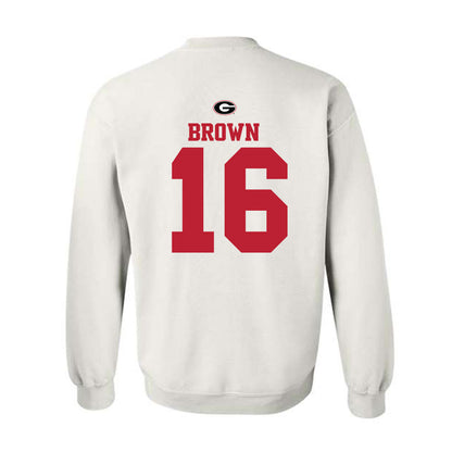 Georgia - NCAA Baseball : Zachary Brown - Fashion Shersey Crewneck Sweatshirt-1