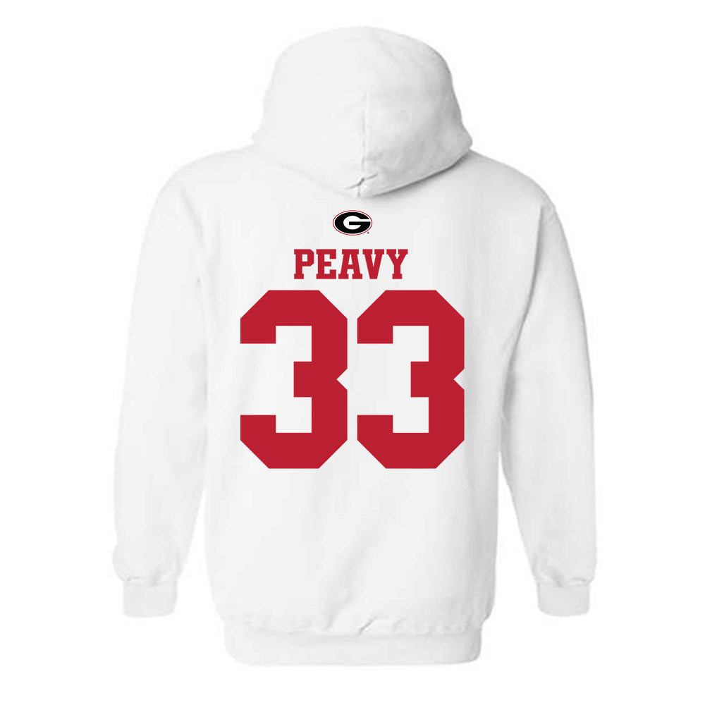 Georgia - NCAA Baseball : Jackson Peavy - Fashion Shersey Hooded Sweatshirt-1