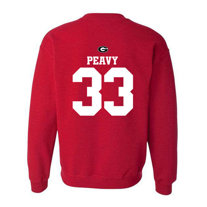Georgia - NCAA Baseball : Jackson Peavy - Fashion Shersey Crewneck Sweatshirt-1