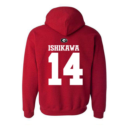 Georgia - NCAA Baseball : Kenny Ishikawa - Fashion Shersey Hooded Sweatshirt-1