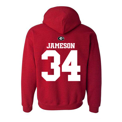 Georgia - NCAA Baseball : Caleb Jameson - Fashion Shersey Hooded Sweatshirt-1