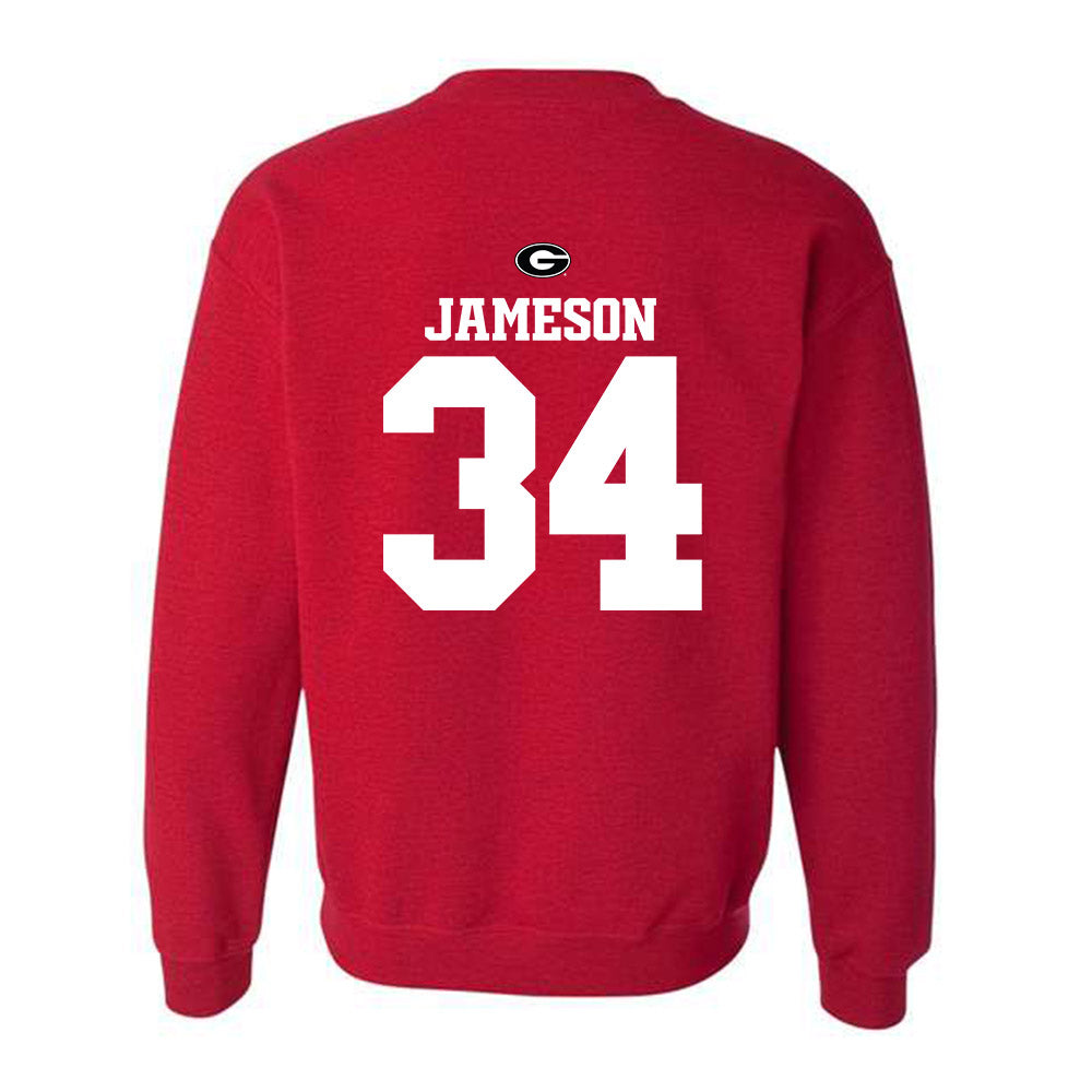 Georgia - NCAA Baseball : Caleb Jameson - Fashion Shersey Crewneck Sweatshirt-1