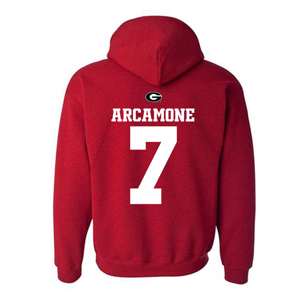 Georgia - NCAA Baseball : Jack Arcamone - Fashion Shersey Hooded Sweatshirt-1