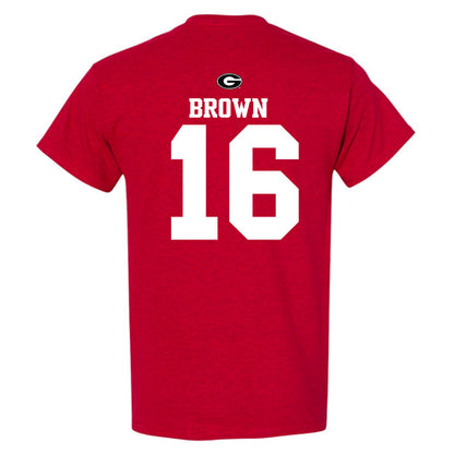 Georgia - NCAA Baseball : Zachary Brown - Fashion Shersey T-Shirt-1