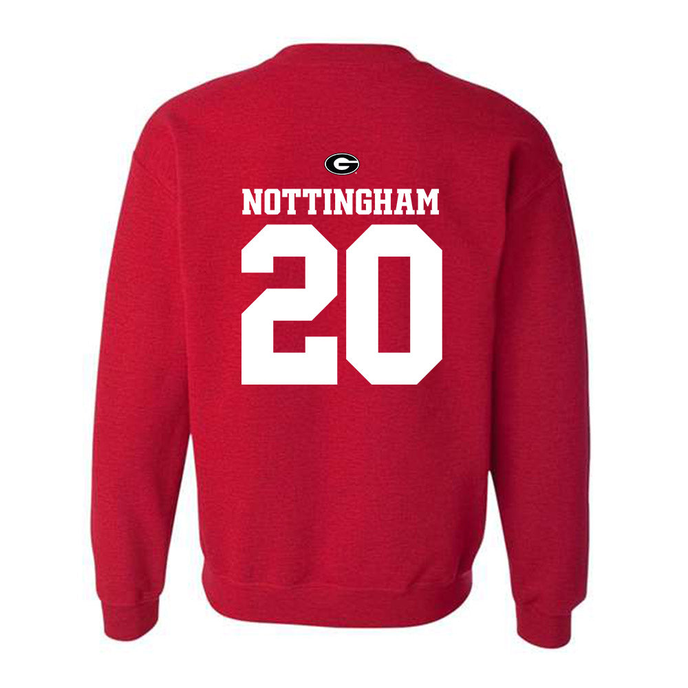 Georgia - NCAA Baseball : Joe Nottingham - Fashion Shersey Crewneck Sweatshirt-1