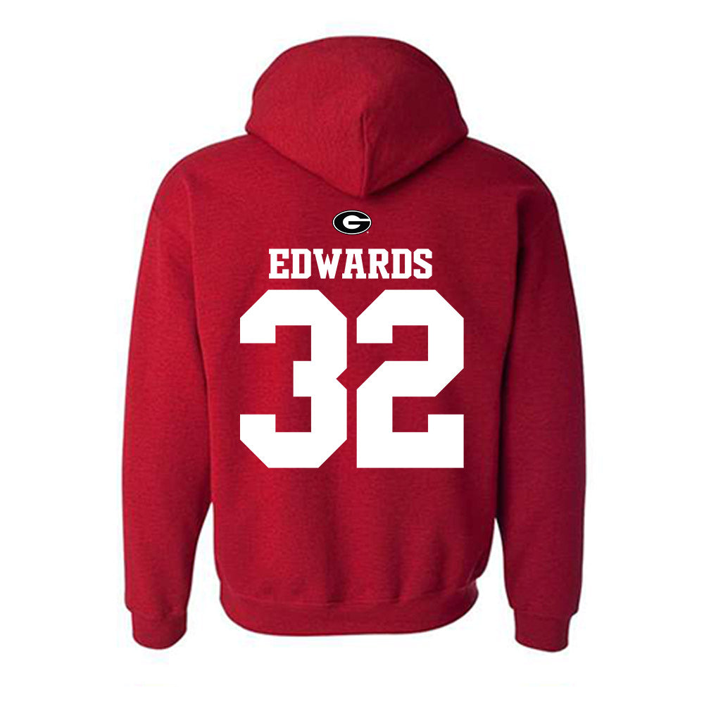 Georgia - NCAA Baseball : Grant Edwards - Fashion Shersey Hooded Sweatshirt-1