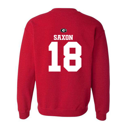 Georgia - NCAA Baseball : TL Saxon - Fashion Shersey Crewneck Sweatshirt-1