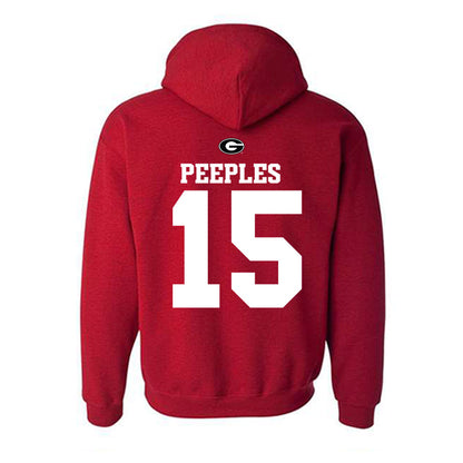 Georgia - NCAA Baseball : Ty Peeples - Fashion Shersey Hooded Sweatshirt-1
