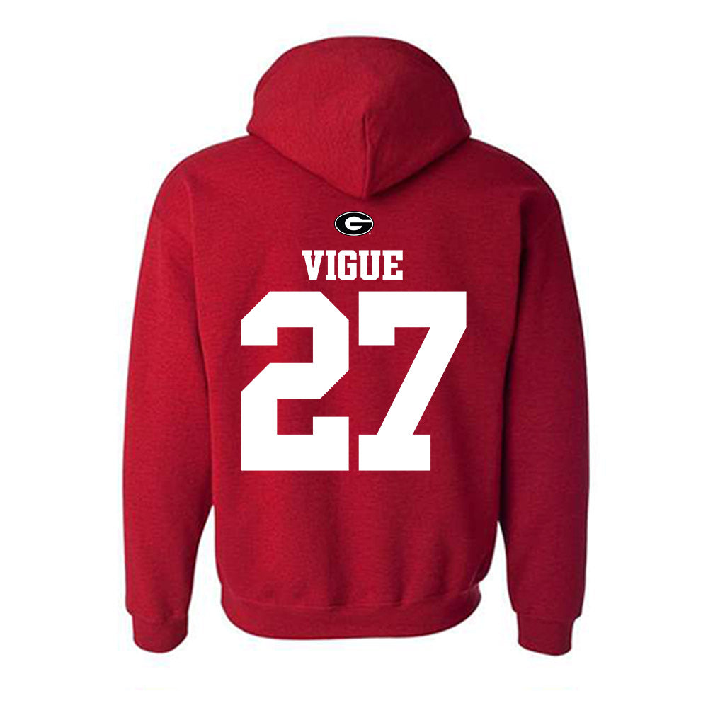 Georgia - NCAA Baseball : Dylan Vigue - Fashion Shersey Hooded Sweatshirt-1