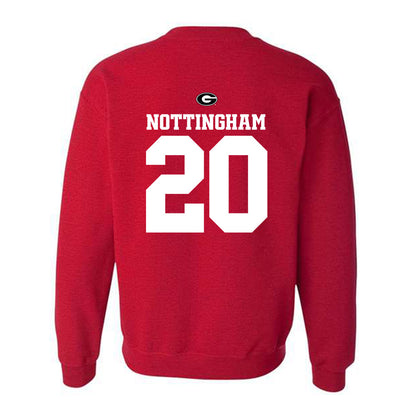 Georgia - NCAA Baseball : Joe Nottingham - Fashion Shersey Crewneck Sweatshirt-1