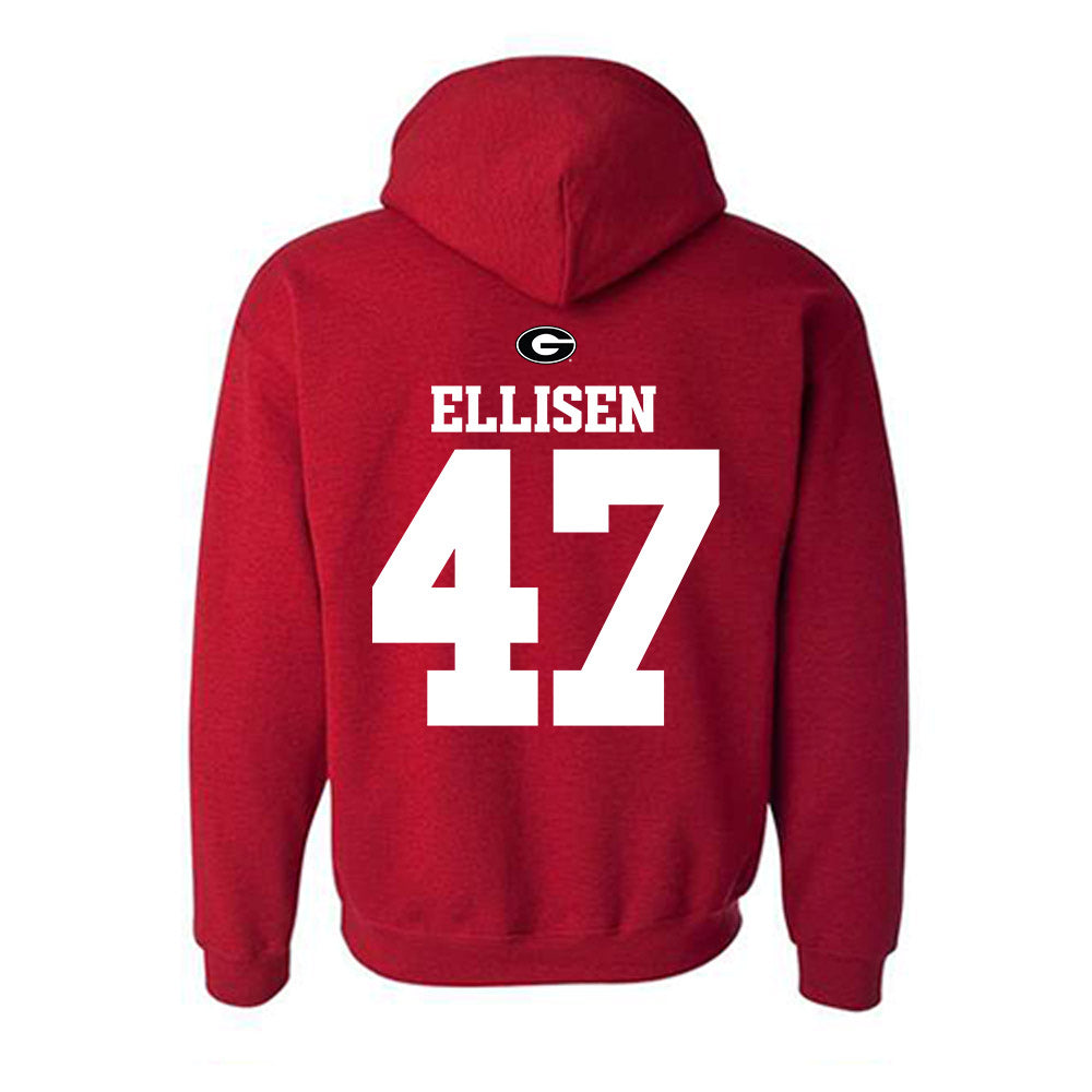 Georgia - NCAA Baseball : Thomas Ellisen - Fashion Shersey Hooded Sweatshirt-1