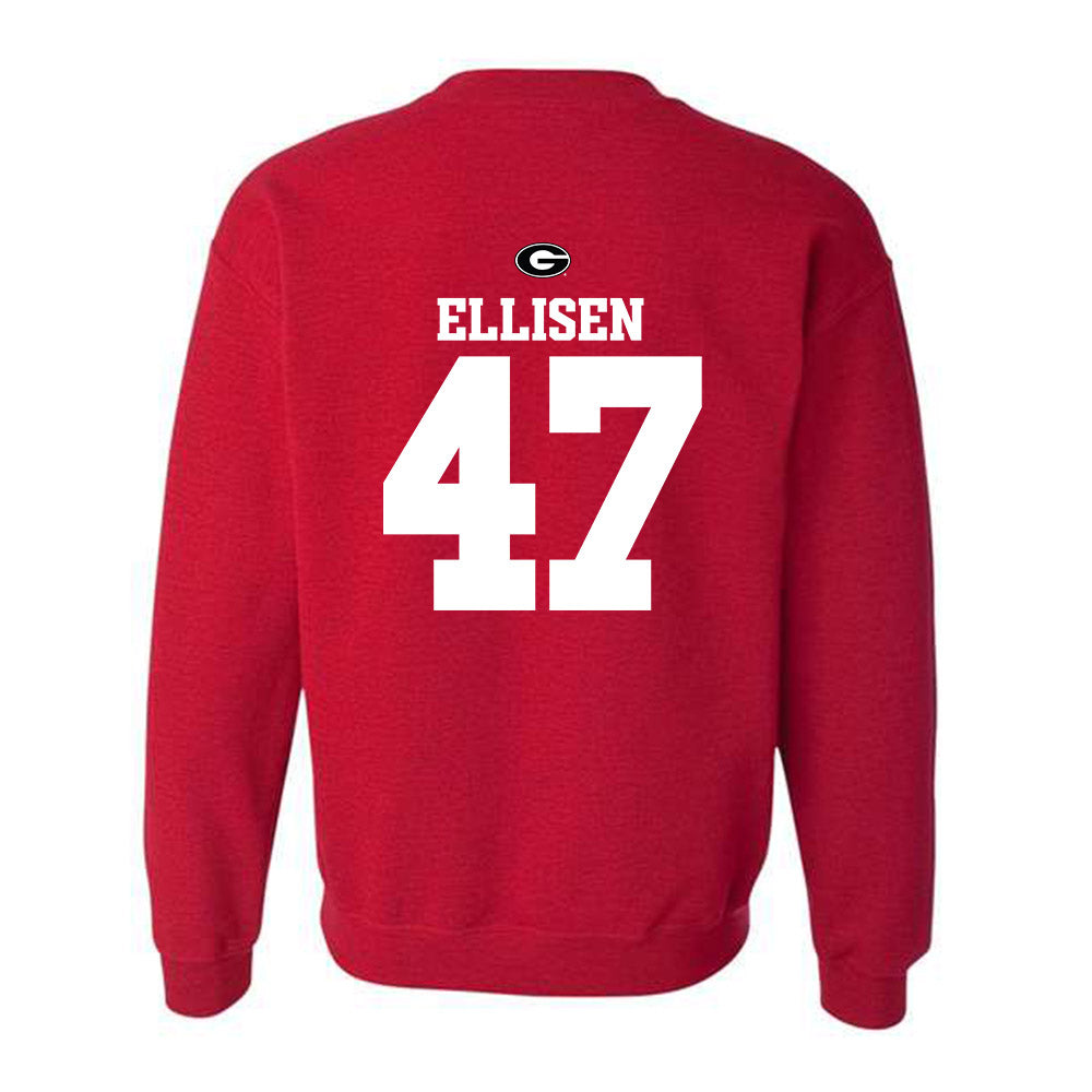 Georgia - NCAA Baseball : Thomas Ellisen - Fashion Shersey Crewneck Sweatshirt-1