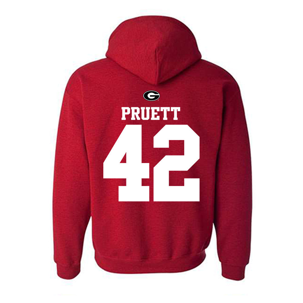 Georgia - NCAA Baseball : Brad Pruett - Fashion Shersey Hooded Sweatshirt-1