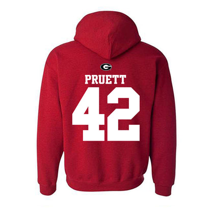 Georgia - NCAA Baseball : Brad Pruett - Fashion Shersey Hooded Sweatshirt-1