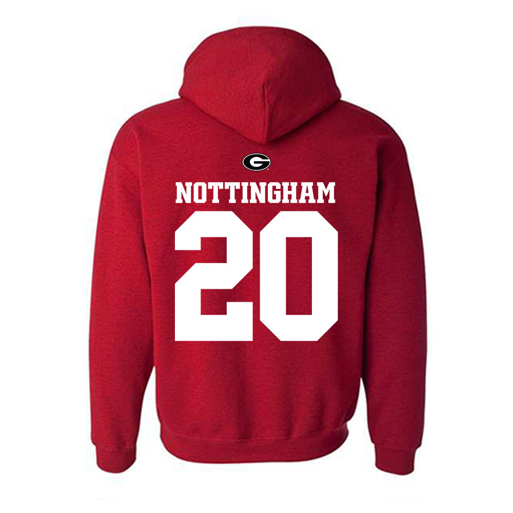 Georgia - NCAA Baseball : Joe Nottingham - Fashion Shersey Hooded Sweatshirt-1