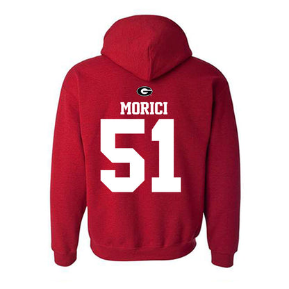 Georgia - NCAA Baseball : Lucas Morici - Fashion Shersey Hooded Sweatshirt-1