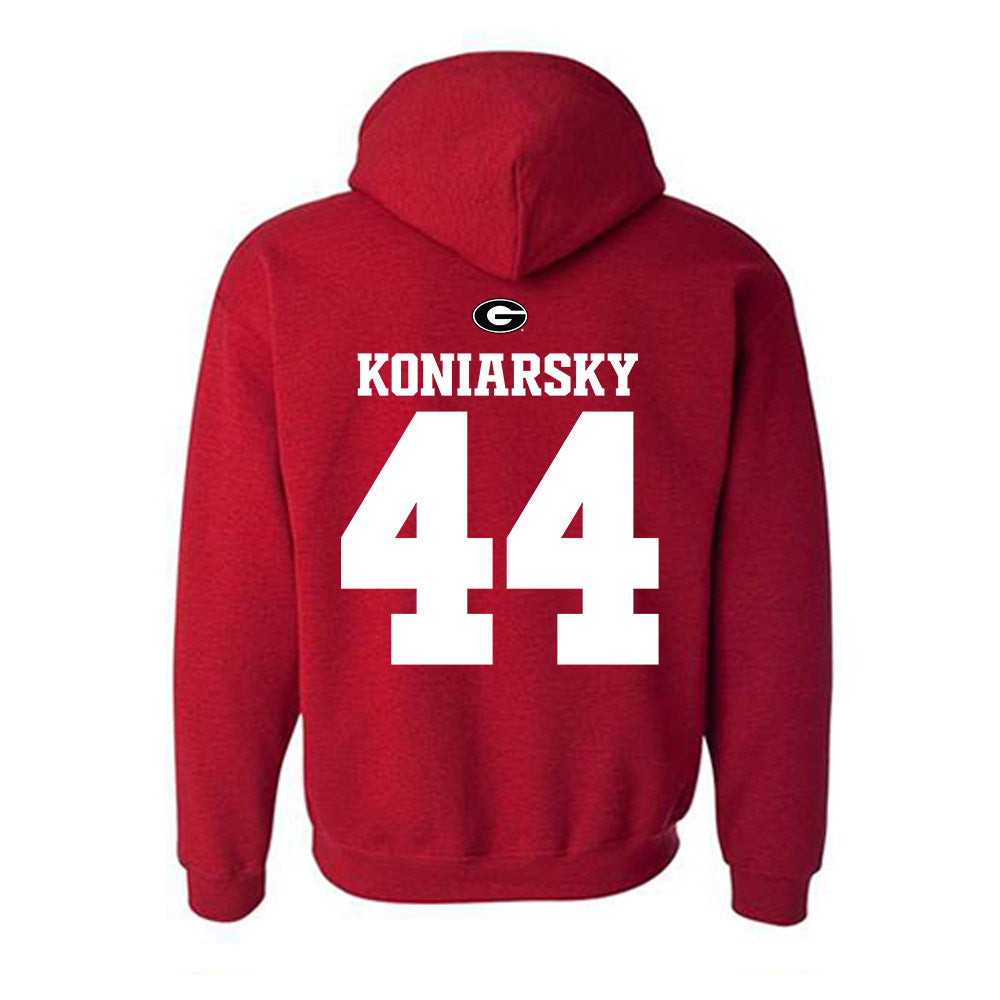 Georgia - NCAA Baseball : Cole Koniarsky - Fashion Shersey Hooded Sweatshirt-1