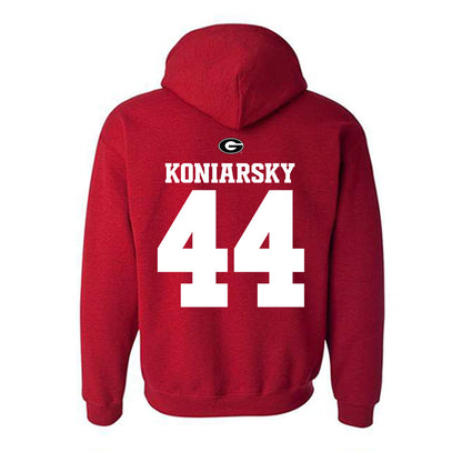 Georgia - NCAA Baseball : Cole Koniarsky - Fashion Shersey Hooded Sweatshirt-1