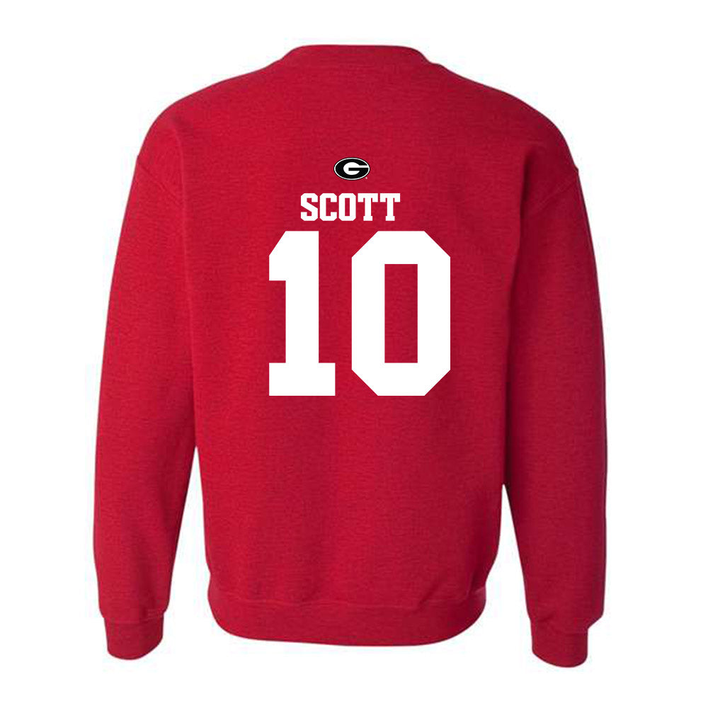 Georgia - NCAA Baseball : Matt Scott - Fashion Shersey Crewneck Sweatshirt-1