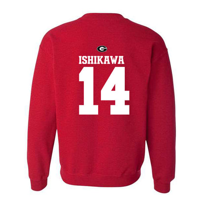 Georgia - NCAA Baseball : Kenny Ishikawa - Fashion Shersey Crewneck Sweatshirt-1