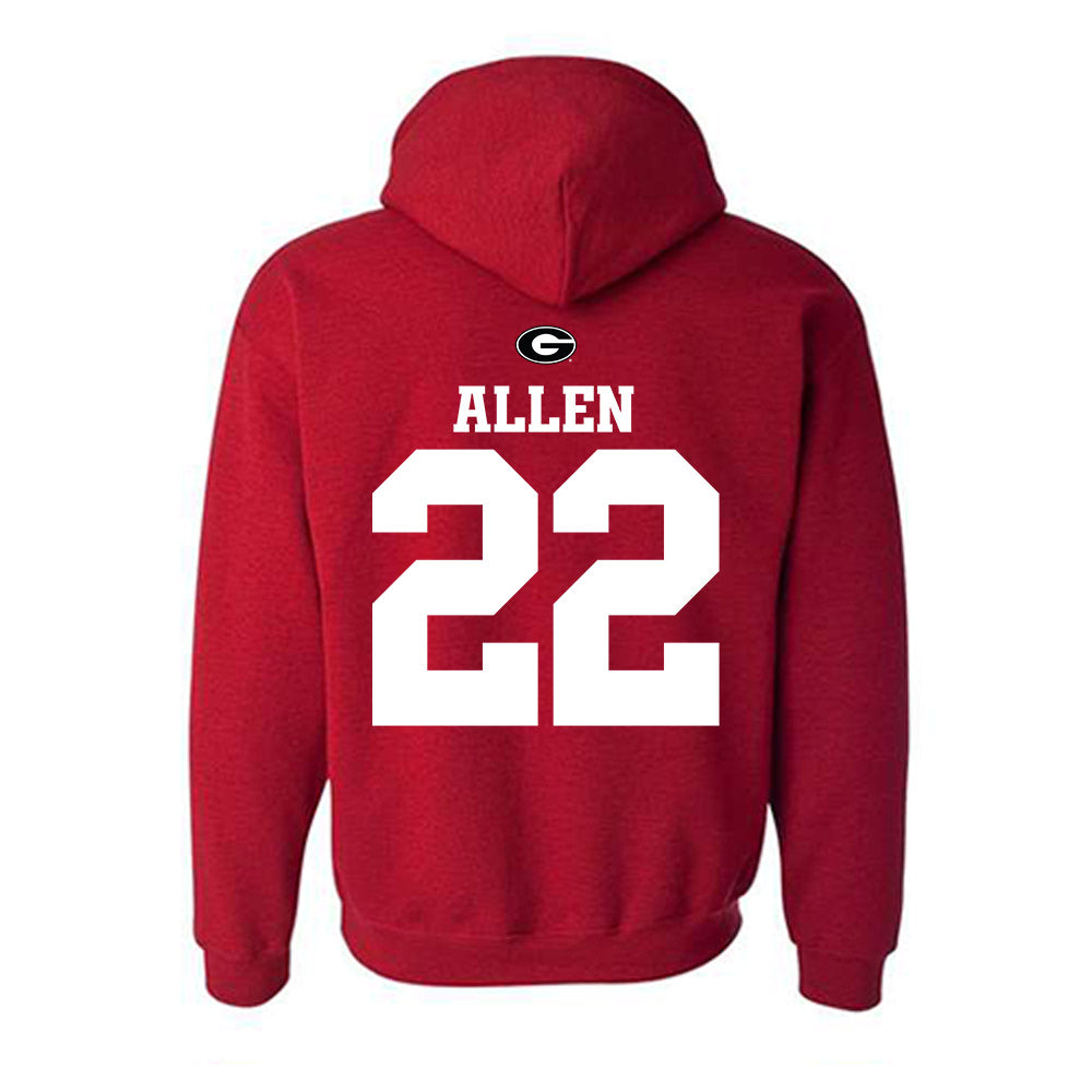 Georgia - NCAA Baseball : Henry Allen - Fashion Shersey Hooded Sweatshirt-1