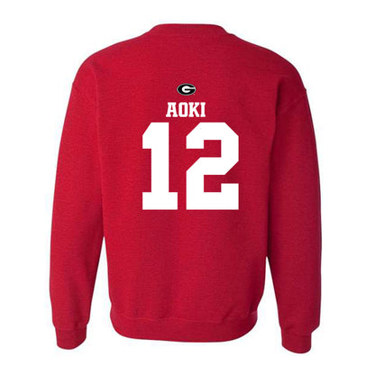 Georgia - NCAA Baseball : Caden Aoki - Fashion Shersey Crewneck Sweatshirt-1