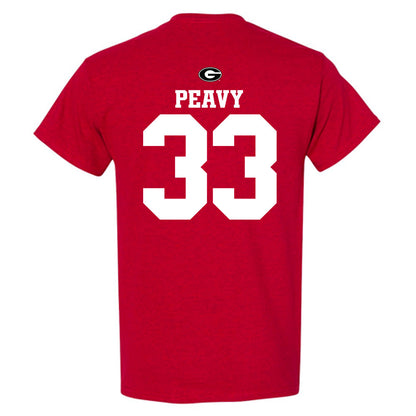 Georgia - NCAA Baseball : Jackson Peavy - Fashion Shersey T-Shirt-1