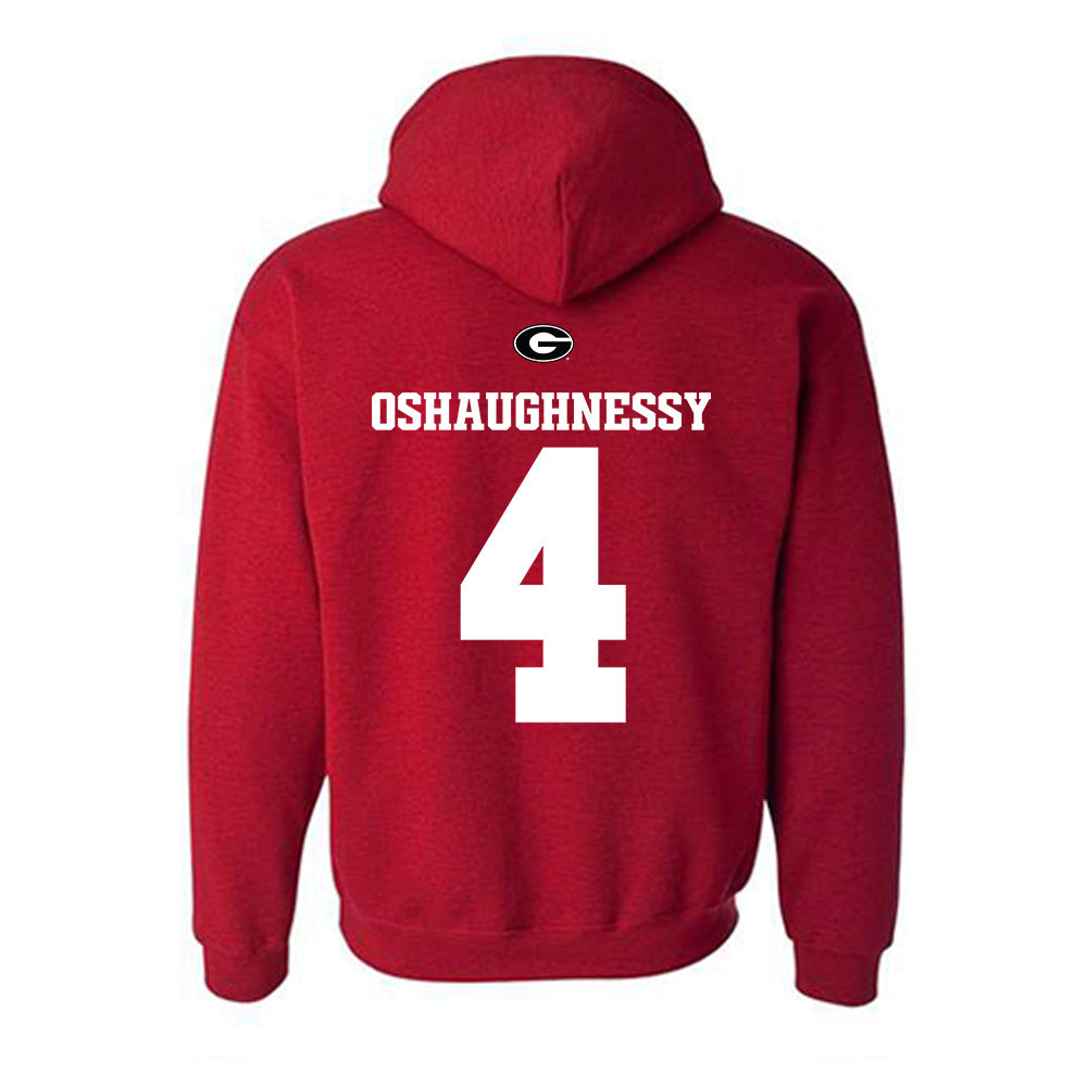 Georgia - NCAA Baseball : Michael Oshaughnessy - Fashion Shersey Hooded Sweatshirt-1