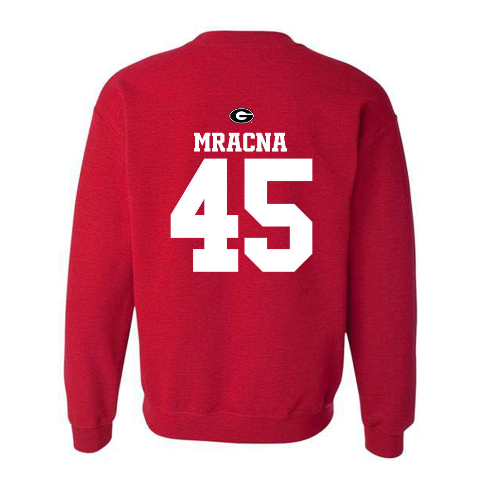 Georgia - NCAA Baseball : Christian Mracna - Fashion Shersey Crewneck Sweatshirt-1