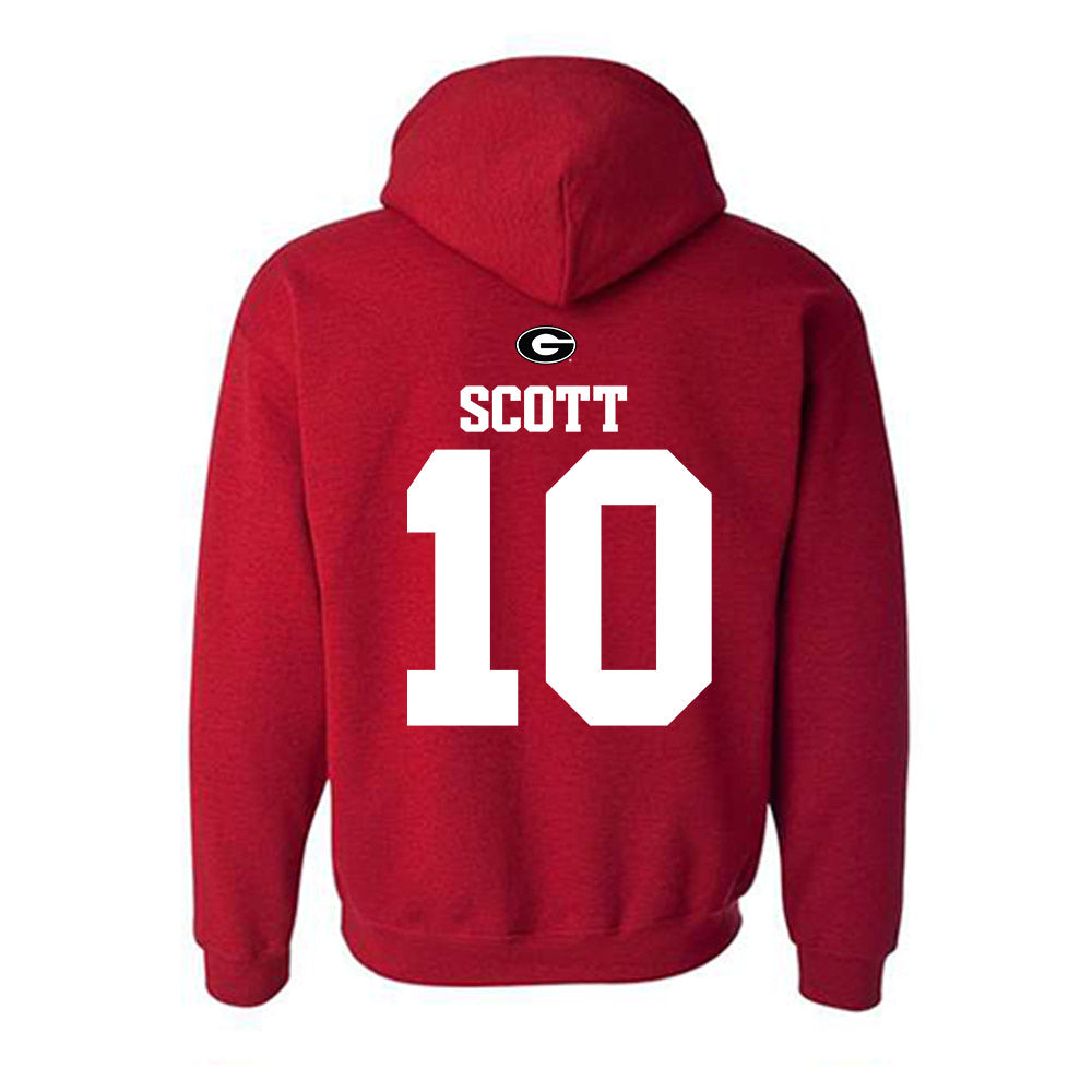 Georgia - NCAA Baseball : Matt Scott - Fashion Shersey Hooded Sweatshirt-1