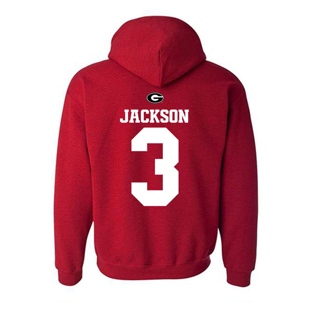 Georgia - NCAA Baseball : Daniel Jackson - Fashion Shersey Hooded Sweatshirt-1