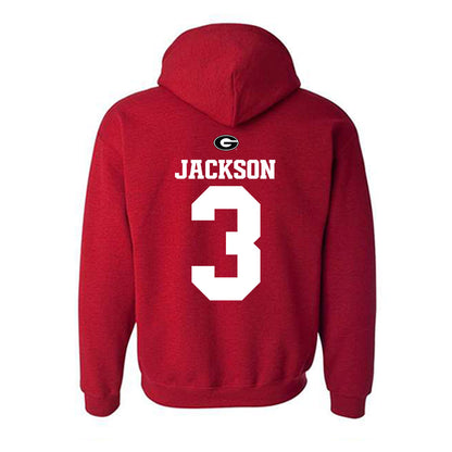 Georgia - NCAA Baseball : Daniel Jackson - Fashion Shersey Hooded Sweatshirt-1