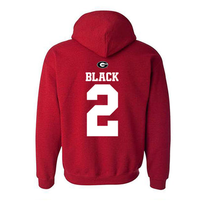 Georgia - NCAA Baseball : Ryan Black - Fashion Shersey Hooded Sweatshirt-1