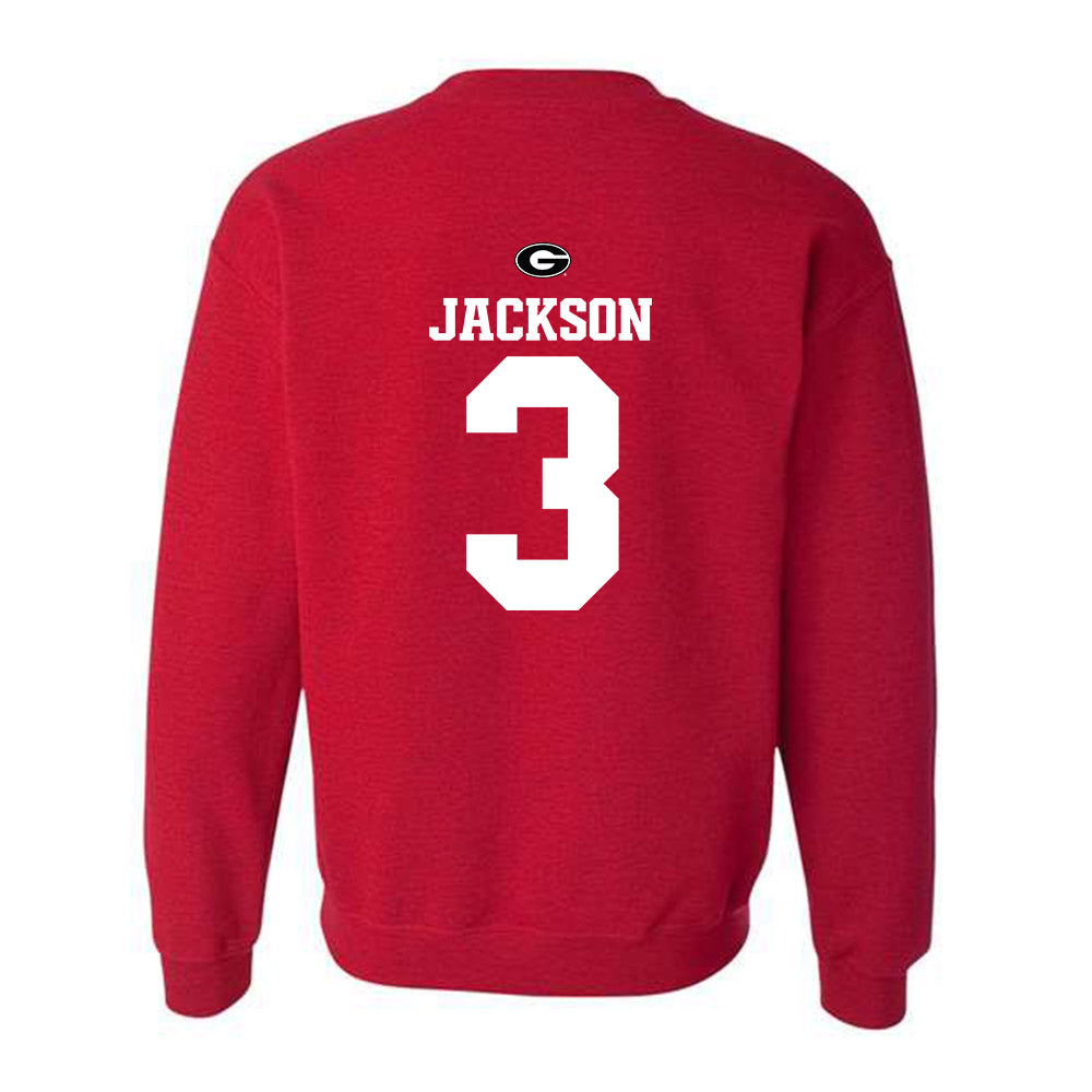 Georgia - NCAA Baseball : Daniel Jackson - Fashion Shersey Crewneck Sweatshirt-1
