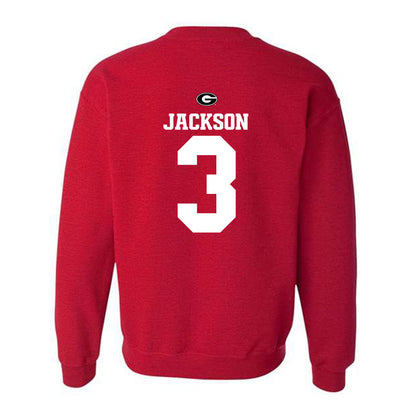 Georgia - NCAA Baseball : Daniel Jackson - Fashion Shersey Crewneck Sweatshirt-1