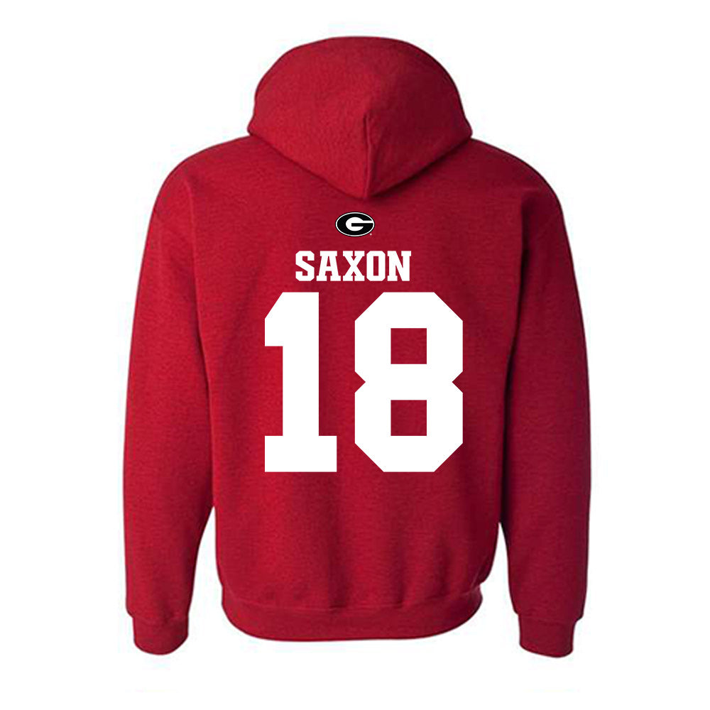 Georgia - NCAA Baseball : TL Saxon - Fashion Shersey Hooded Sweatshirt-1