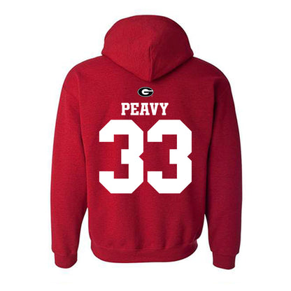 Georgia - NCAA Baseball : Jackson Peavy - Fashion Shersey Hooded Sweatshirt-1