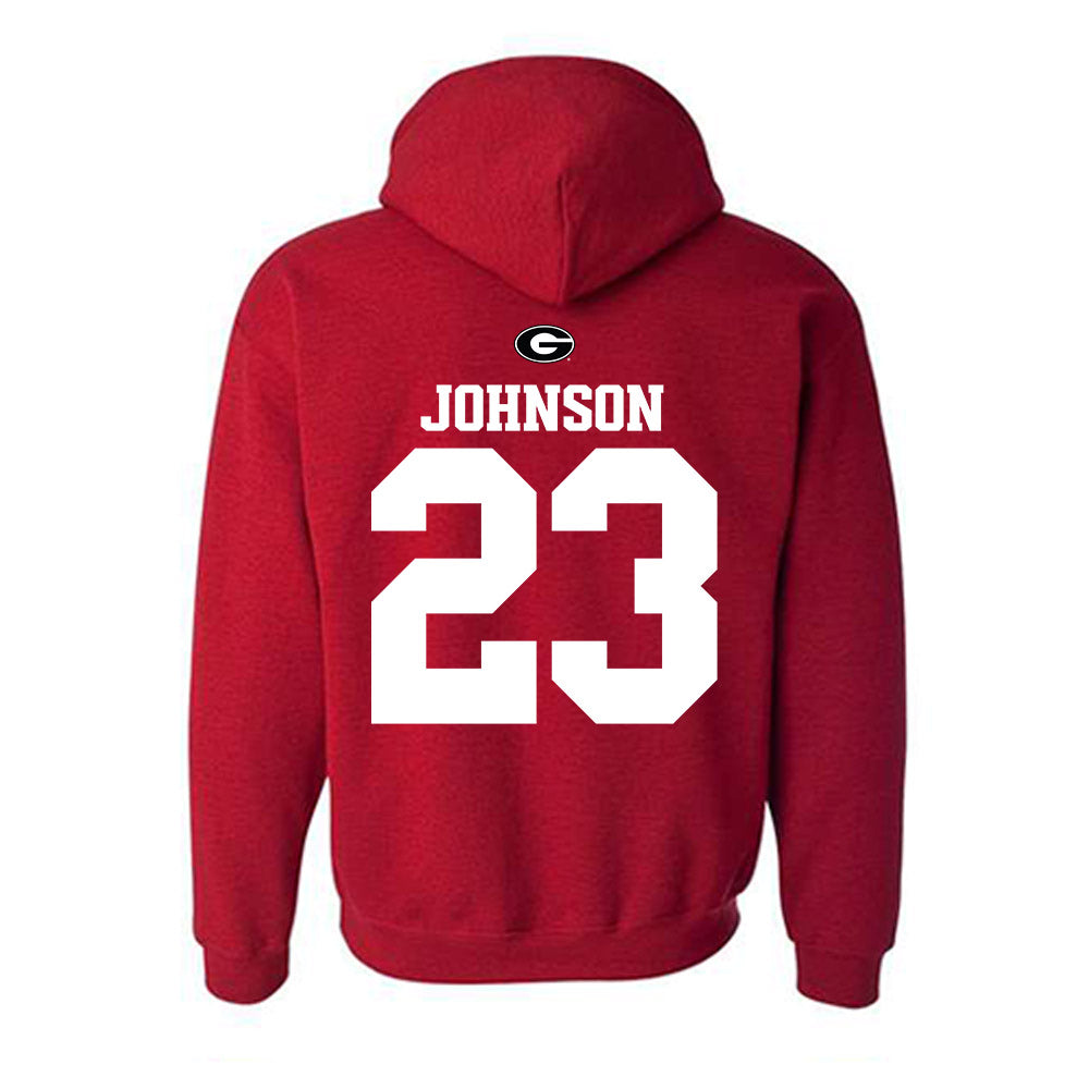 Georgia - NCAA Baseball : Cole Johnson - Fashion Shersey Hooded Sweatshirt-1