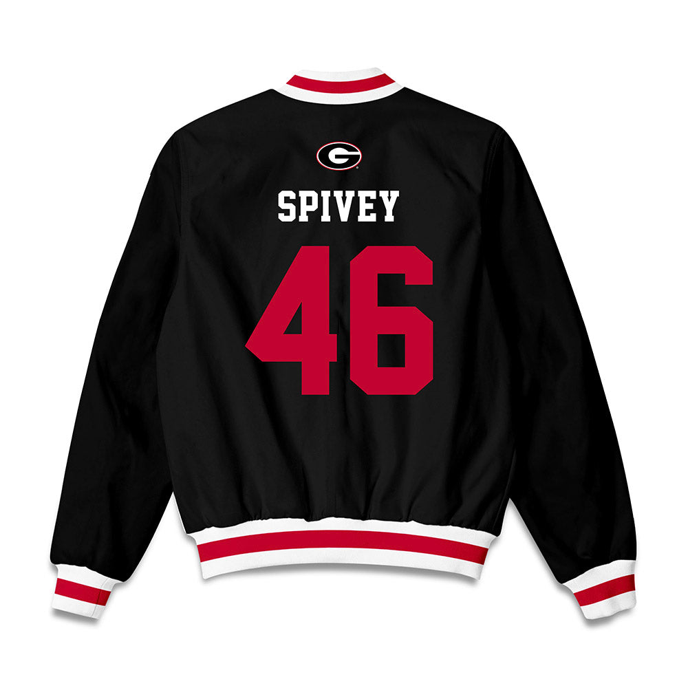 Georgia - NCAA Baseball : Logan Spivey - Bomber Jacket-1