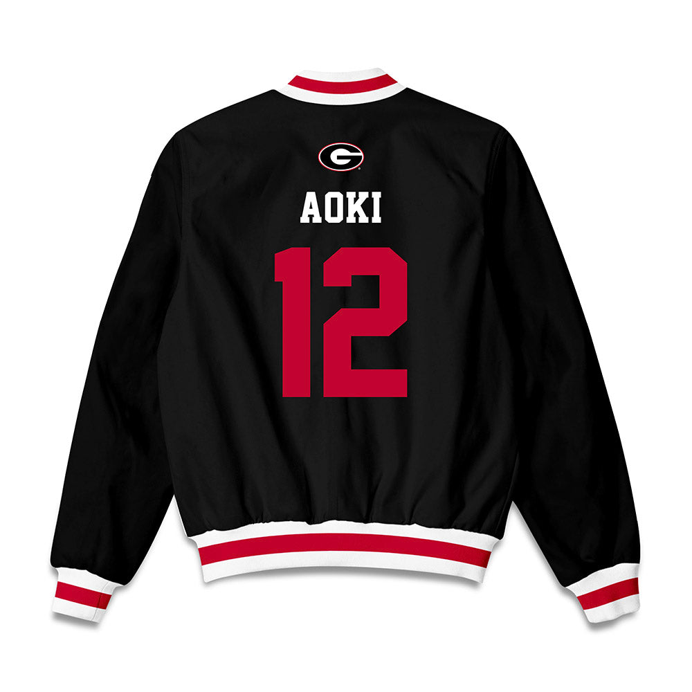 Georgia - NCAA Baseball : Caden Aoki - Bomber Jacket-1