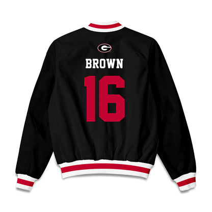 Georgia - NCAA Baseball : Zachary Brown - Bomber Jacket-1