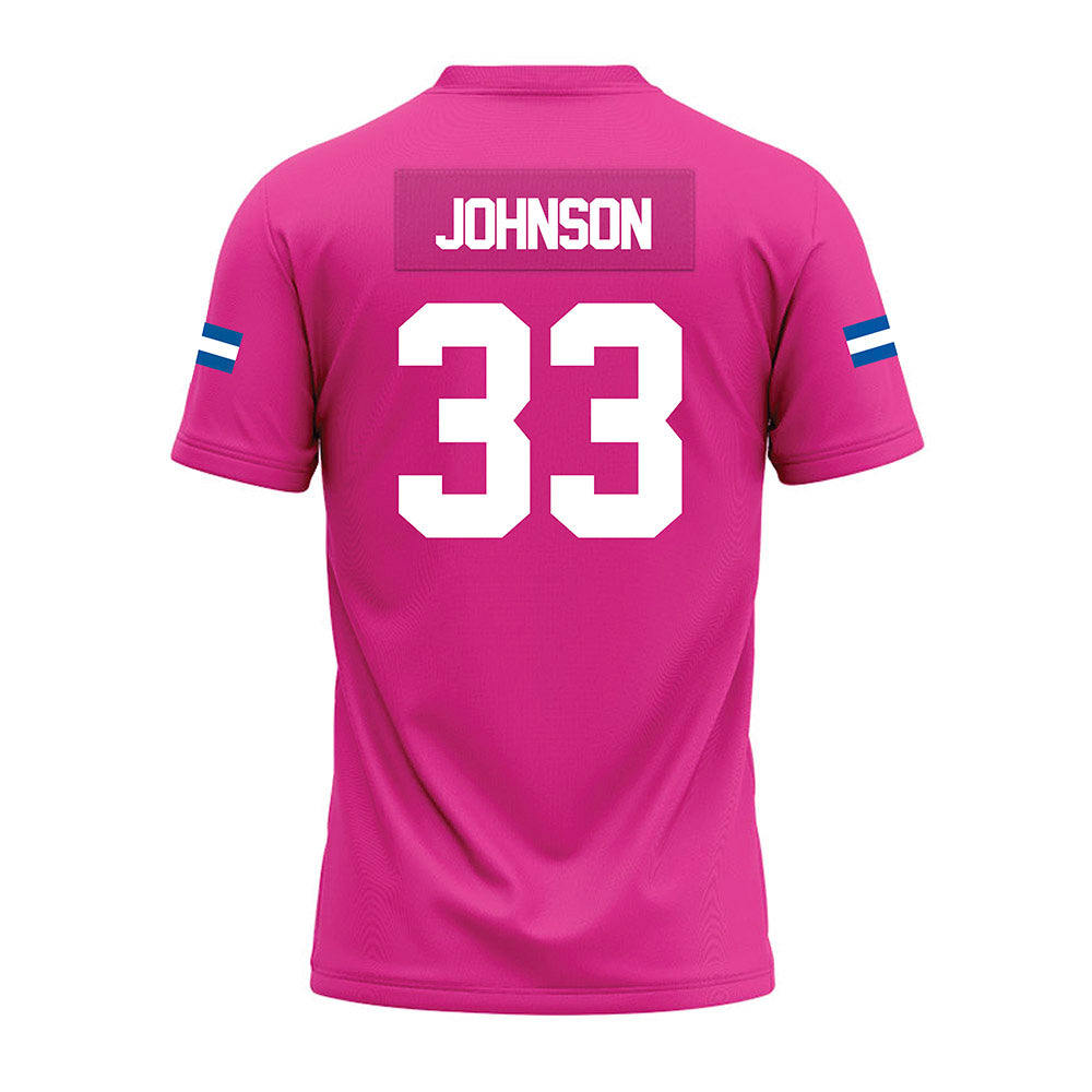 Grand Valley - NCAA Football : Dreshaun Johnson - Pink Premium Football Jersey-1
