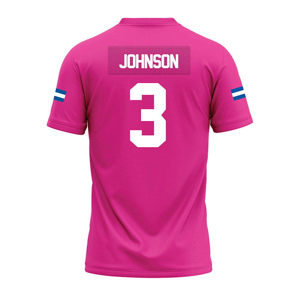 Grand Valley - NCAA Football : Donovan Johnson - Pink Premium Football Jersey-1