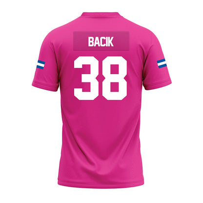 Grand Valley - NCAA Football : Mathew Bacik - Pink Premium Football Jersey-1