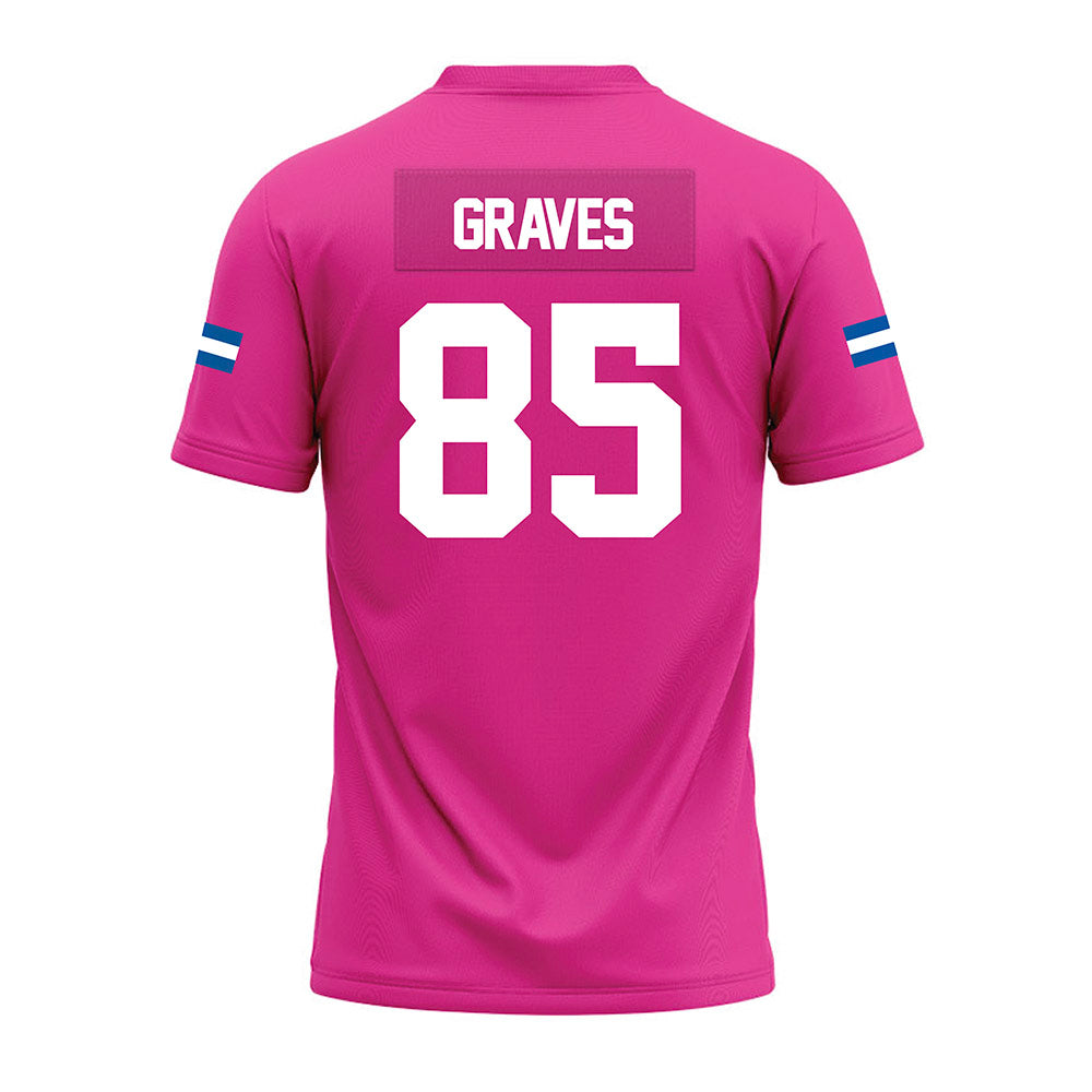 Grand Valley - NCAA Football : Eli Graves - Pink Premium Football Jersey-1