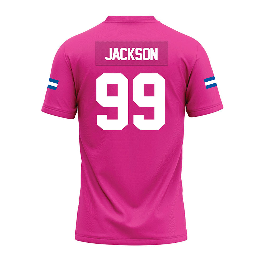 Grand Valley - NCAA Football : Tyus Jackson - Pink Premium Football Jersey-1